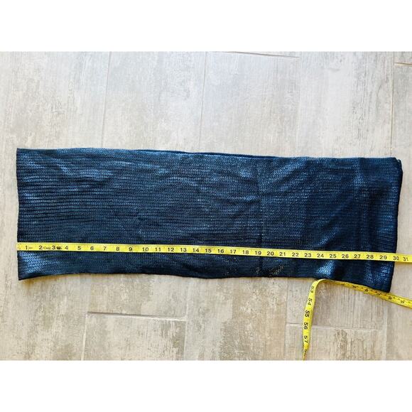 $40 INC International Concepts Blue Liquid Shine Infinity Scarf Wrap Cowl NEW - Picture 3 of 7